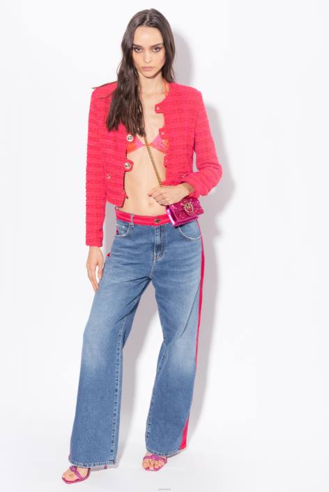 Jeans | Pinko hellblau/fuchsia Jeans mit SatinZ4ZP855