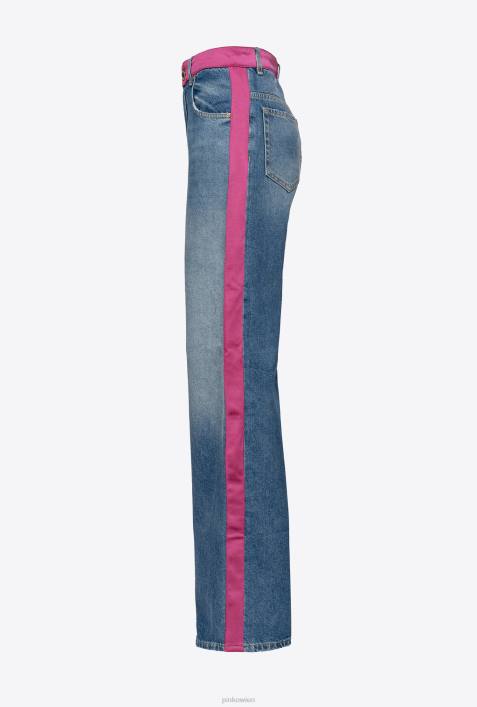 Jeans | Pinko hellblau/fuchsia Jeans mit SatinZ4ZP855