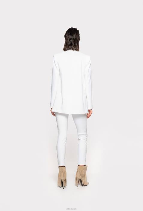 Jeans | Pinko helles Weiss Röhrenjeans aus dehnbarem DenimZ4ZP882