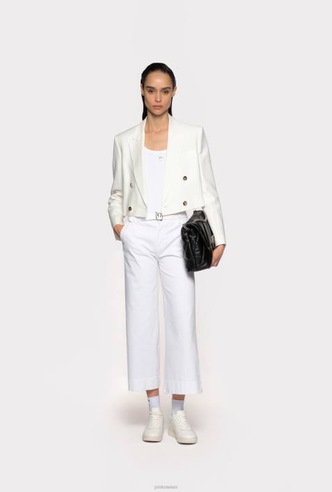 Jeans | Pinko helles Weiss Schlaghose mit GürtelZ4ZP793