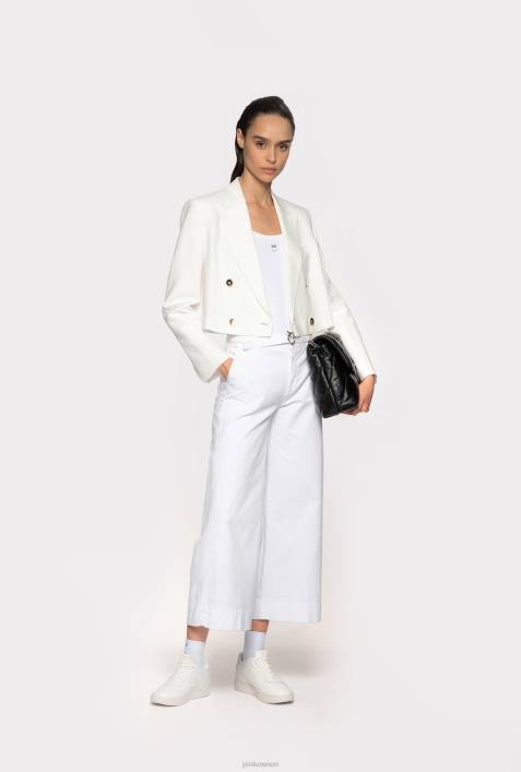 Jeans | Pinko helles Weiss Schlaghose mit GürtelZ4ZP793
