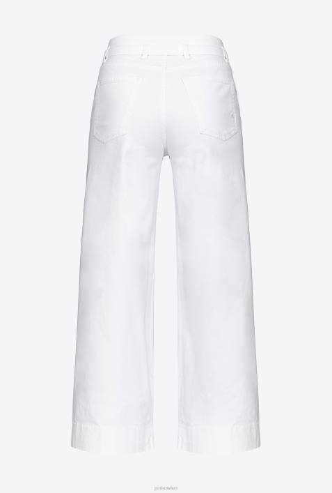 Jeans | Pinko helles Weiss Schlaghose mit GürtelZ4ZP793