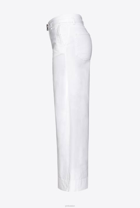 Jeans | Pinko helles Weiss Schlaghose mit GürtelZ4ZP793