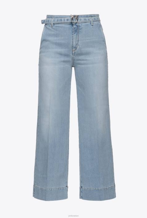 Jeans | Pinko leichte Vintage-Waschung Schlagjeans mit GürtelZ4ZP865