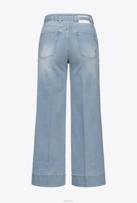 Jeans | Pinko leichte Vintage-Waschung Schlagjeans mit GürtelZ4ZP865