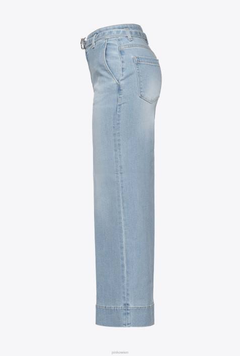 Jeans | Pinko leichte Vintage-Waschung Schlagjeans mit GürtelZ4ZP865