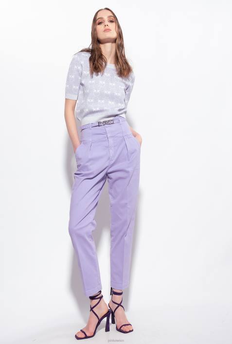 Jeans | Pinko lila Hose im Bustier-Stil mit GürtelZ4ZP859