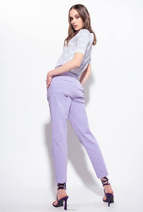 Jeans | Pinko lila Hose im Bustier-Stil mit GürtelZ4ZP859
