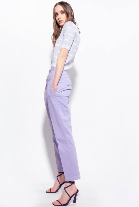 Jeans | Pinko lila Hose im Bustier-Stil mit GürtelZ4ZP859