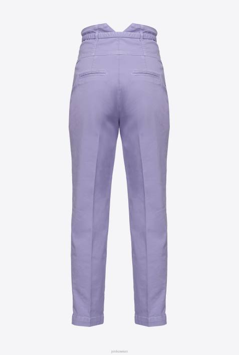 Jeans | Pinko lila Hose im Bustier-Stil mit GürtelZ4ZP859