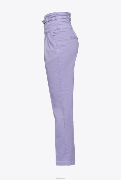 Jeans | Pinko lila Hose im Bustier-Stil mit GürtelZ4ZP859