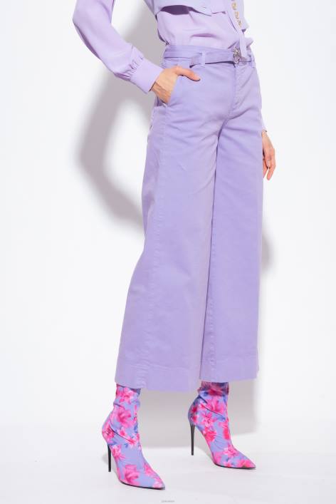 Jeans | Pinko lila Schlaghose mit GürtelZ4ZP792