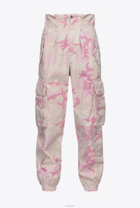 Jeans | Pinko mehrfarbig/rosa Cargohose mit TarnmusterZ4ZP646