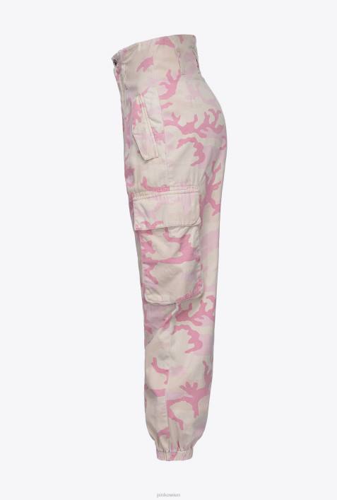 Jeans | Pinko mehrfarbig/rosa Cargohose mit TarnmusterZ4ZP646