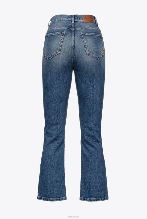 Jeans | Pinko mittelhelle Waschung Bootcut-Jeans mit gemischten KnöpfenZ4ZP857