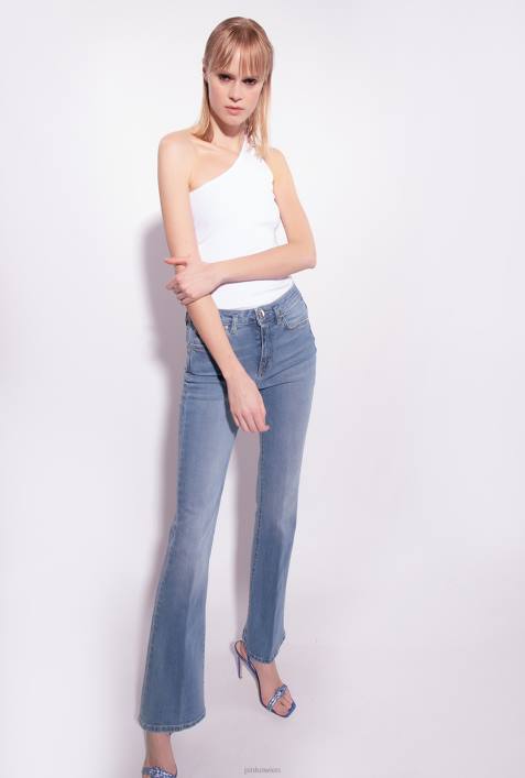 Jeans | Pinko mittelhelle Waschung Stretch-Denim-JeansZ4ZP846