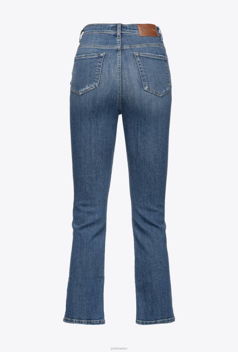 Jeans | Pinko mittlere Wäsche Bootcut-Jeans mit Laser-PatchesZ4ZP880