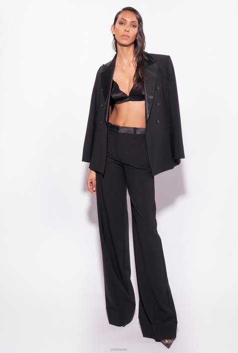 Dessous | Pinko Limousine schwarz Satin-BHZ4ZP956