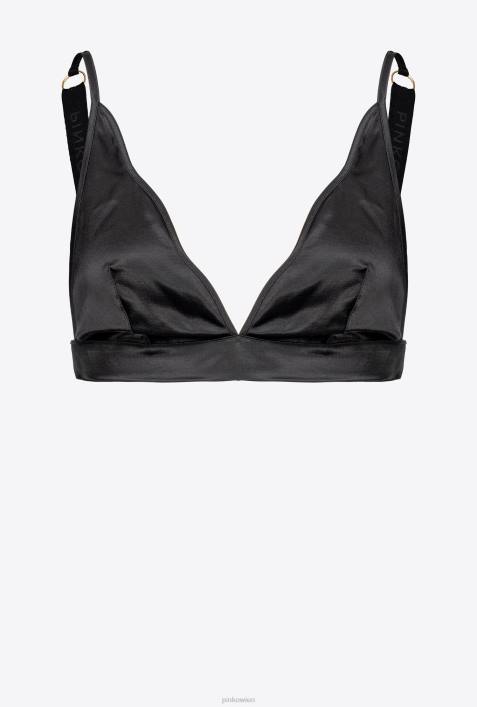 Dessous | Pinko Limousine schwarz Satin-BHZ4ZP956