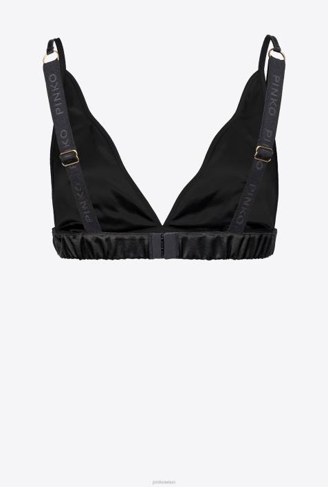 Dessous | Pinko Limousine schwarz Satin-BHZ4ZP956