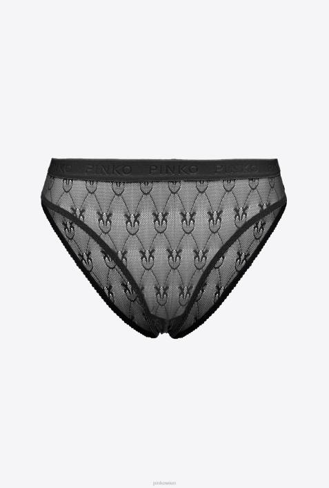 Dessous | Pinko Limousine schwarz Spitzen-SlipsZ4ZP964