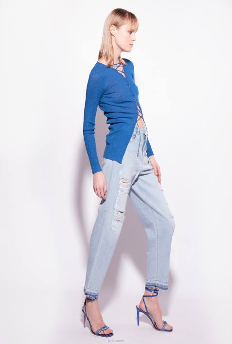 Pullover | Pinko Kaiserblau Pullover mit KreuzschnürungZ4ZP510