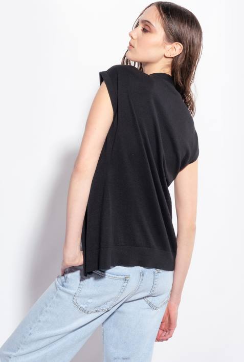 Pullover | Pinko Limousine schwarz Strickweste mit SchmuckknöpfenZ4ZP540