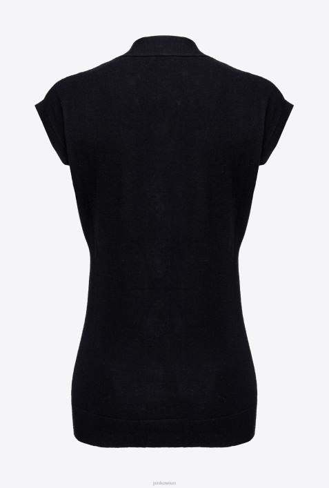 Pullover | Pinko Limousine schwarz Strickweste mit SchmuckknöpfenZ4ZP540