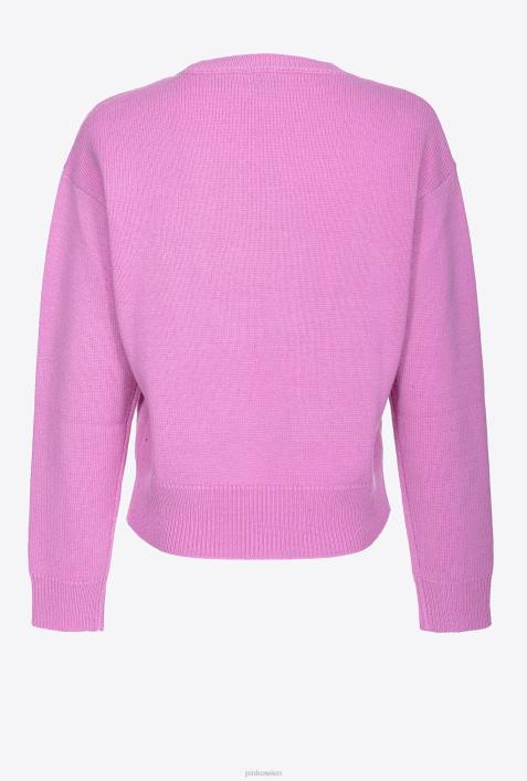 Pullover | Pinko Oper lila Pullover mit LiebesvögelnZ4ZP508