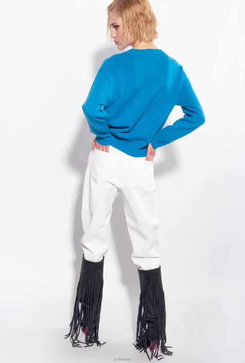 Pullover | Pinko Regisseur blau Pullover mit LiebesvögelnZ4ZP507