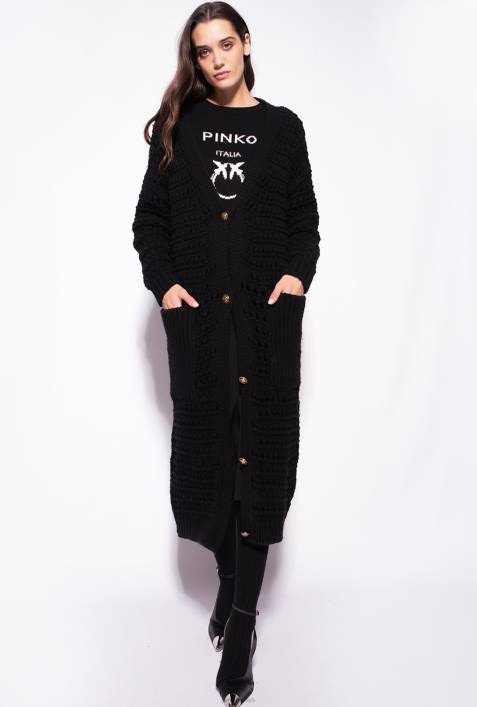 Pullover | Pinko Schwarz-Weiss Pullover mit LiebesvögelnZ4ZP543