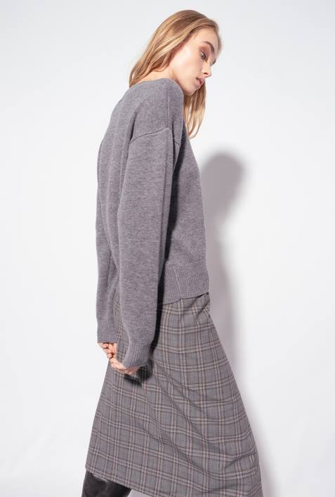 Pullover | Pinko nieselgrau Pullover mit LiebesvögelnZ4ZP542