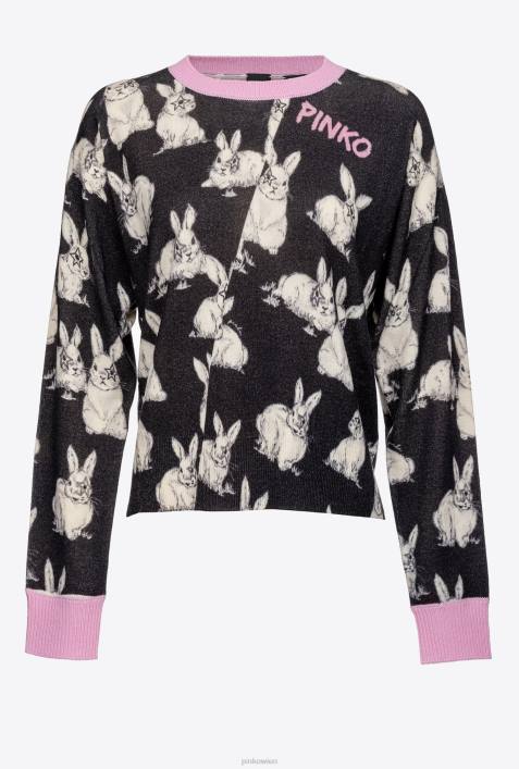 Pullover | Pinko schwarz/grau/weiß KaninchenpulloverZ4ZP547