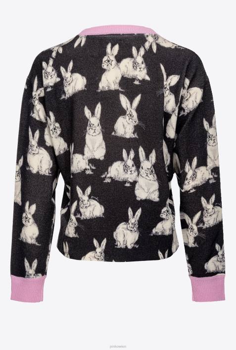 Pullover | Pinko schwarz/grau/weiß KaninchenpulloverZ4ZP547