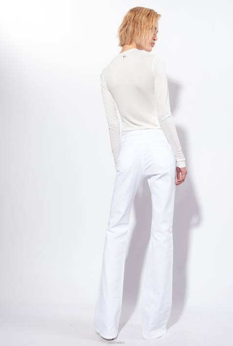 Pullover | Pinko wolkenweiß Langarmshirt mit Crossover-DetailsZ4ZP546