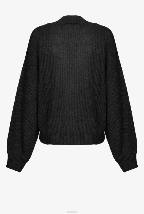 Strickjacke | Pinko Limousine schwarz Kurze Strickjacke aus RippstrickZ4ZP553