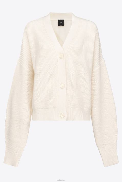 Strickjacke | Pinko rosa rauchweiß Cardigan aus FischerrippenstrickZ4ZP528