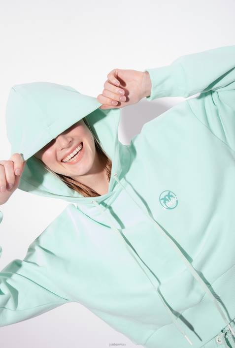 Sweatshirts | Pinko Eierschalenblau Kurzes Sweatshirt mit Logo-PrintZ4ZP522