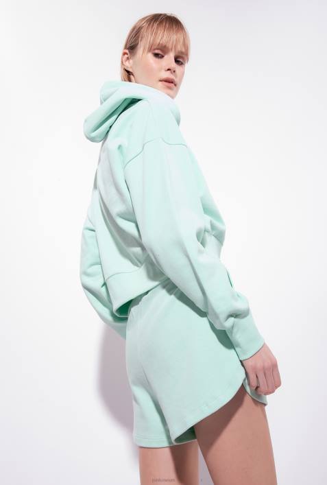 Sweatshirts | Pinko Eierschalenblau Kurzes Sweatshirt mit Logo-PrintZ4ZP522
