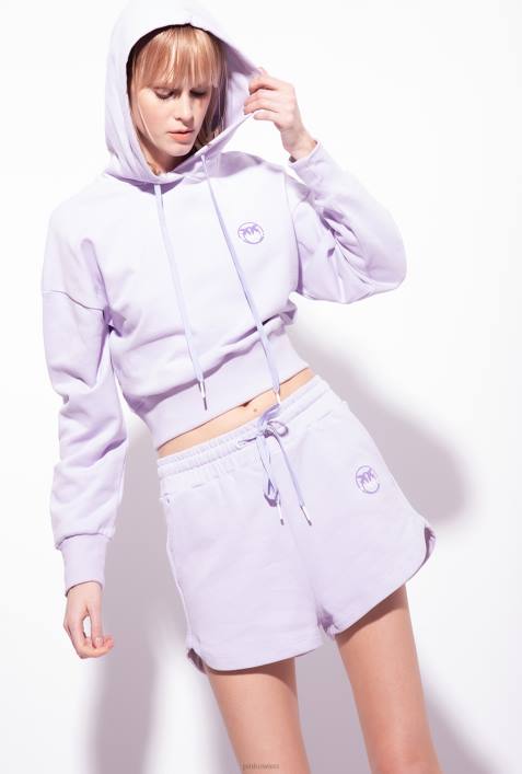 Sweatshirts | Pinko Flieder - leichtes Sorbet Kurzes Sweatshirt mit Logo-PrintZ4ZP524