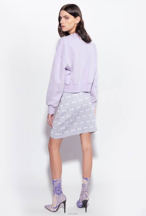 Sweatshirts | Pinko Flieder - leichtes Sorbet Kurzes Sweatshirt mit SternlogoZ4ZP534