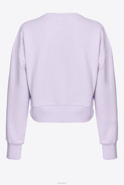 Sweatshirts | Pinko Flieder - leichtes Sorbet Kurzes Sweatshirt mit SternlogoZ4ZP534
