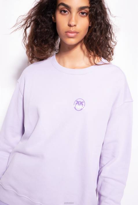 Sweatshirts | Pinko Flieder - leichtes Sorbet Sweatshirt mit Logo-PrintZ4ZP536