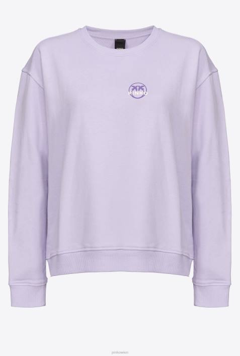 Sweatshirts | Pinko Flieder - leichtes Sorbet Sweatshirt mit Logo-PrintZ4ZP536