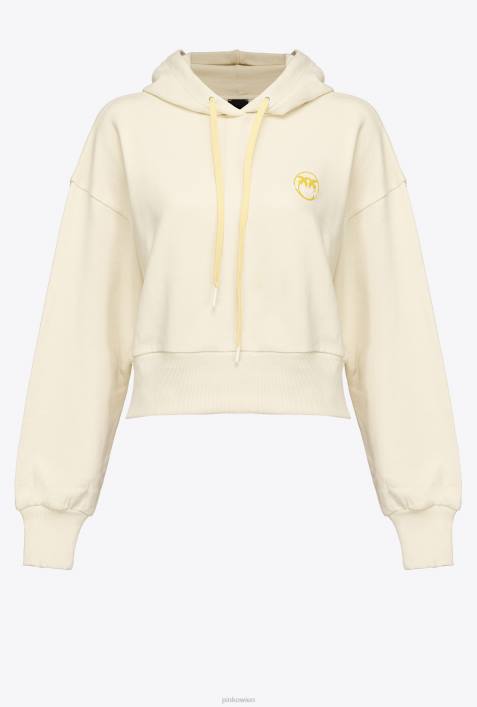 Sweatshirts | Pinko Gartenrasen Kurzes Sweatshirt mit Logo-PrintZ4ZP523