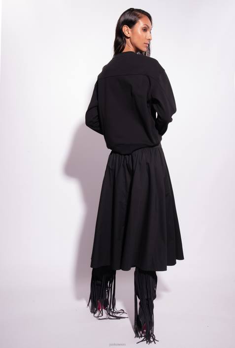 Sweatshirts | Pinko Limousine schwarz Sweatshirt mit Love Birds-StickereiZ4ZP505