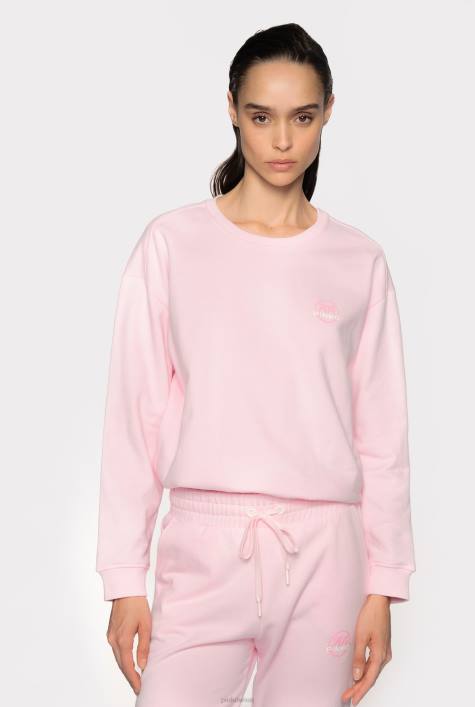 Sweatshirts | Pinko staubiges Flieder Sweatshirt mit Logo-PrintZ4ZP537