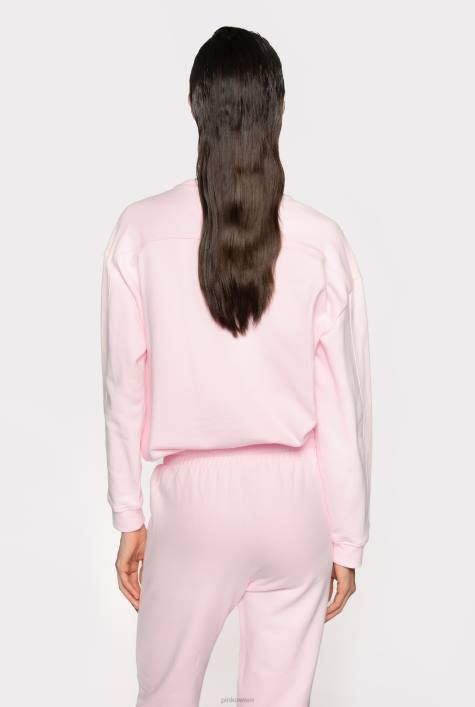 Sweatshirts | Pinko staubiges Flieder Sweatshirt mit Logo-PrintZ4ZP537