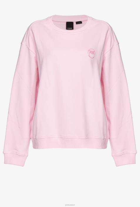 Sweatshirts | Pinko staubiges Flieder Sweatshirt mit Logo-PrintZ4ZP537