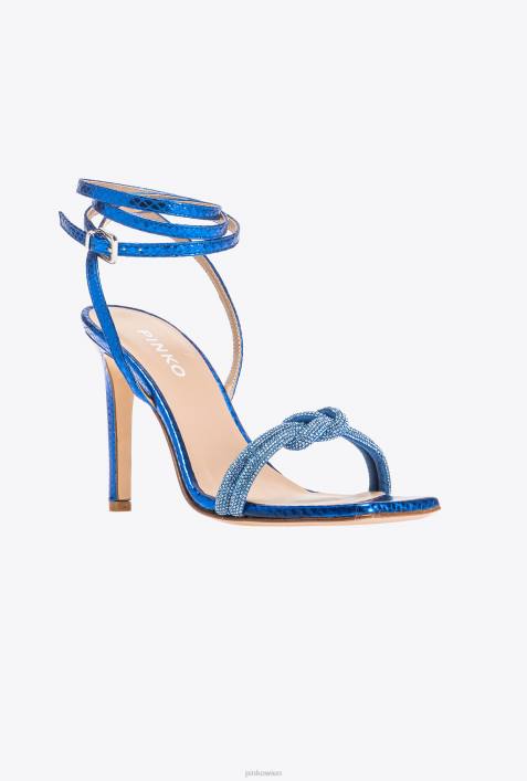 Sandalen | Pinko Clematis blau Sandalen mit StrassknotenZ4ZP1092